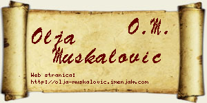 Olja Muskalović vizit kartica
